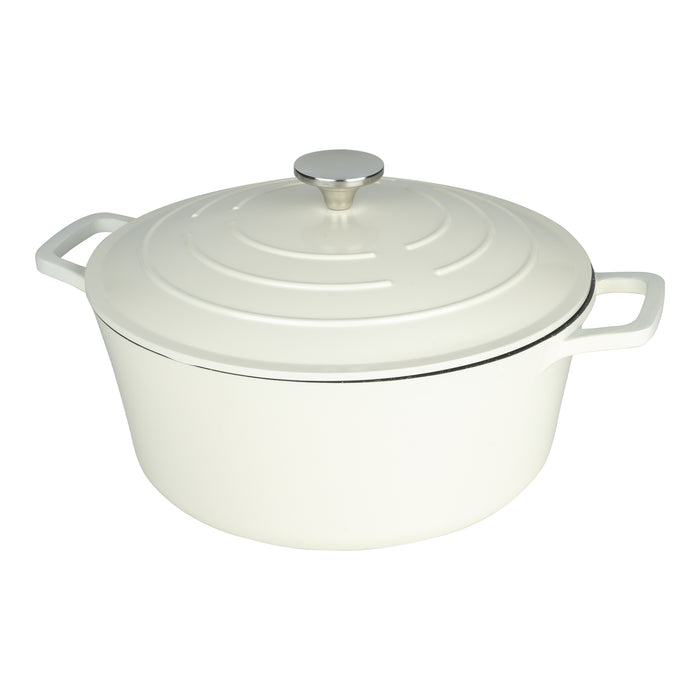grunwerg Commichef Cast Aluminium 28cm Round Casserole - Cream