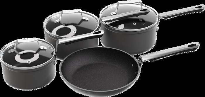 Grunwerg Commichef STACK Hard Annodised Aluminium 4 Piece Set