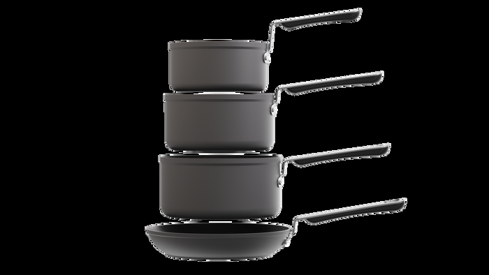 grunwerg Commichef STACK Hard Annodised Aluminium 4 Piece Set