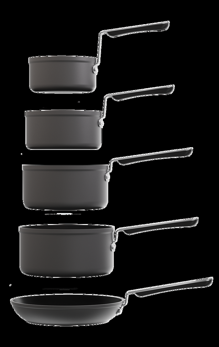 grunwerg Commichef STACK Hard Annodised Aluminium 5 Piece Set