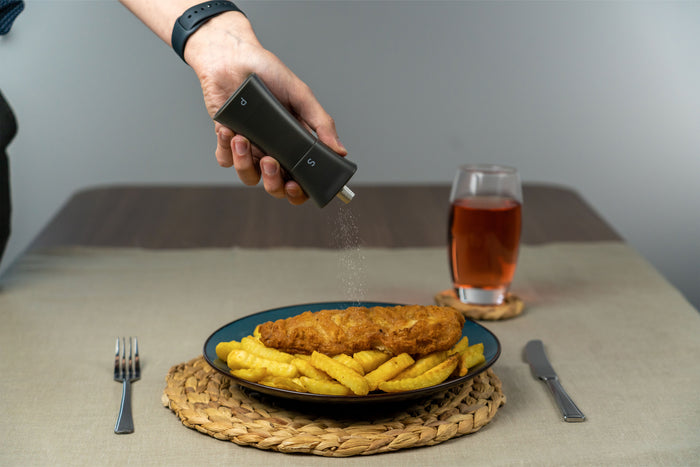 Grunwerg Gmill Matt Black Combination Pepper Mill & Salt Shaker