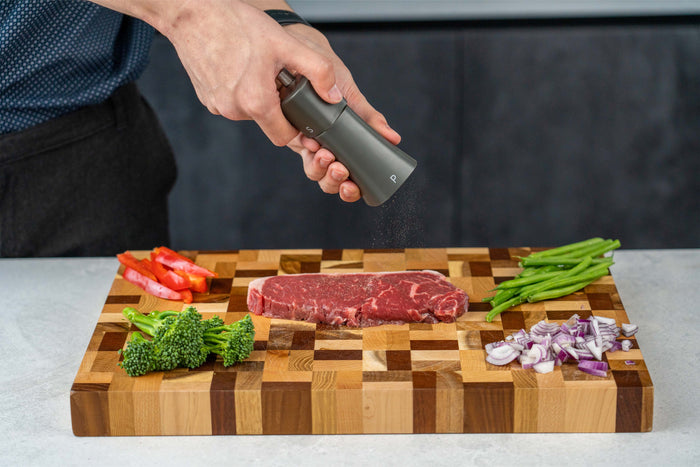 Grunwerg Gmill Matt Black Combination Pepper Mill & Salt Shaker