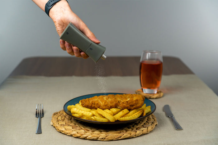 Grunwerg Gmill Matt Grey Combination Pepper Mill & Salt Shaker