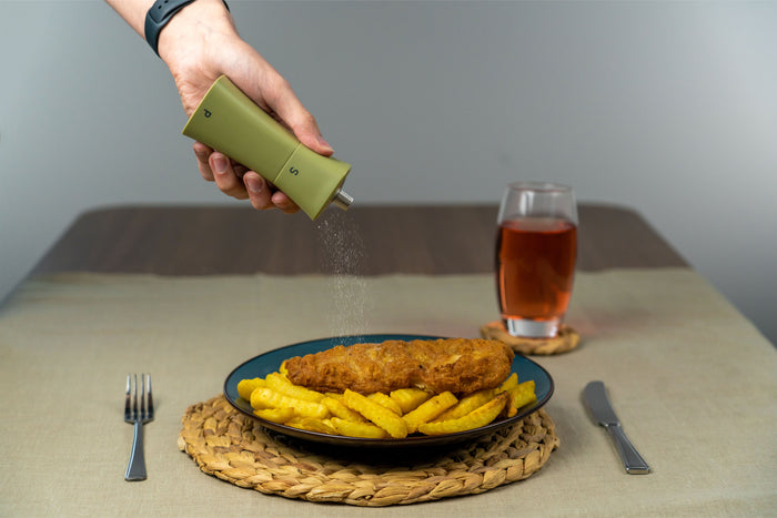 Grunwerg Gmill Olive Green Combination Pepper Mill & Salt Shaker