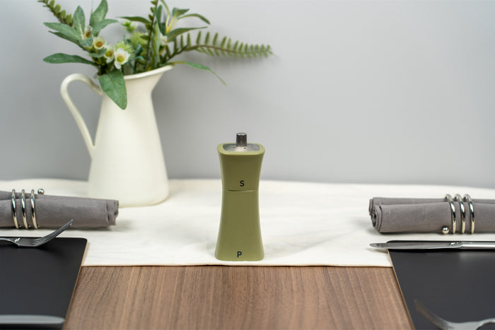 Grunwerg Gmill Olive Green Combination Pepper Mill & Salt Shaker