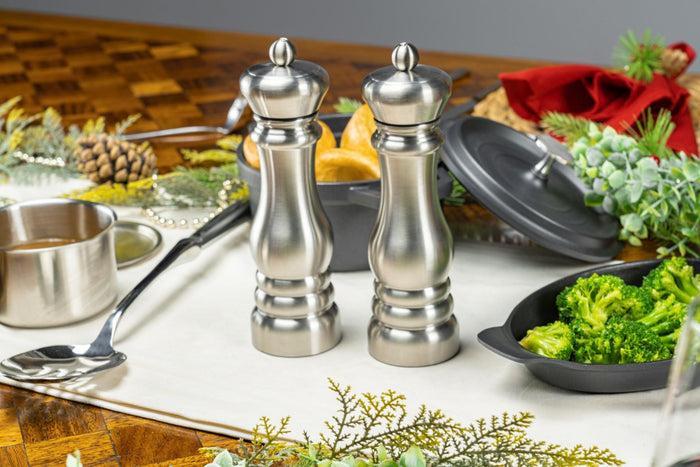 Grunwerg Gmill Pepper Mill & Salt Mill Stainless Steel 14cm