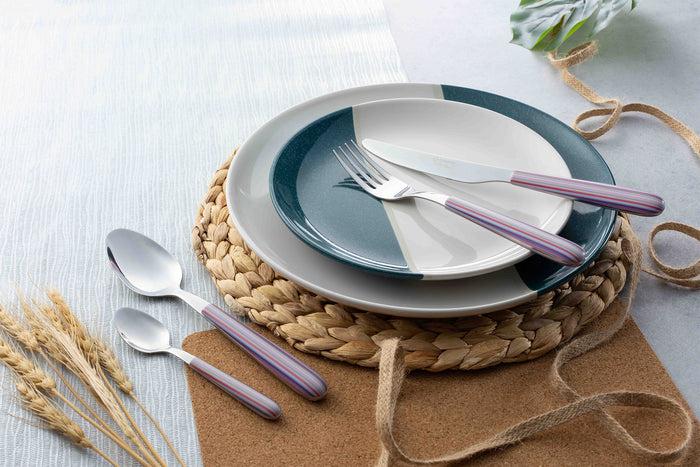 Grunwerg Greenworks 24 Piece Cutlery Set Pastel Stripes
