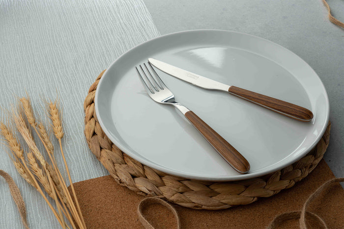 Grunwerg Greenworks 24 Piece Cutlery Set Wood Effect