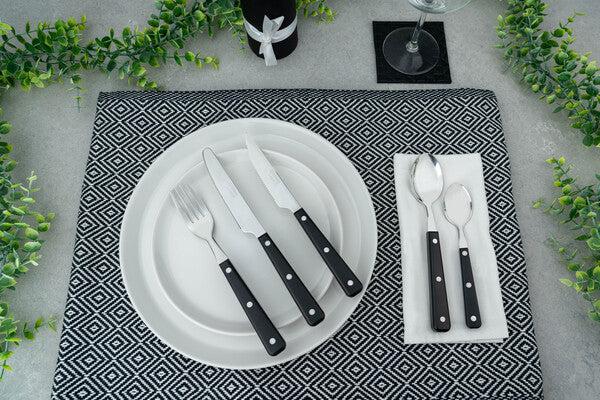 Grunwerg Greenworks Recycled ABS Dessert Spoons Black