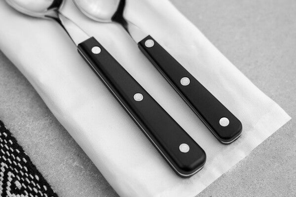 Grunwerg Greenworks Recycled ABS Dessert Spoons Black