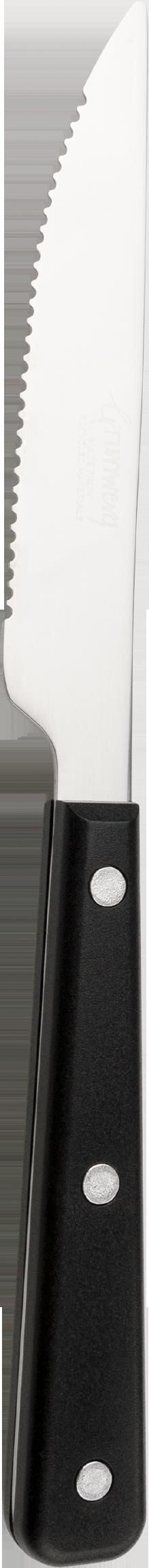 grunwerg Greenworks Recycled ABS Steak Knives Black