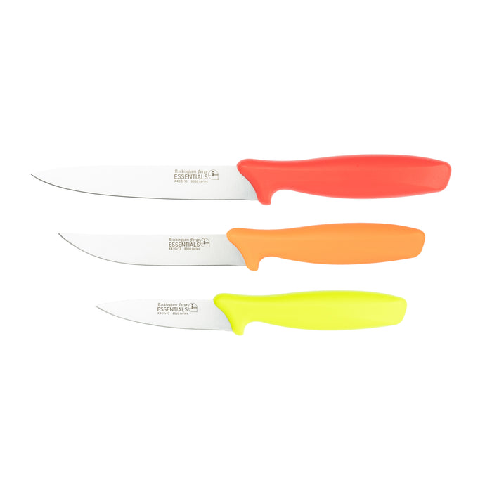 grunwerg 3 Piece Coloured Utility Knife Set