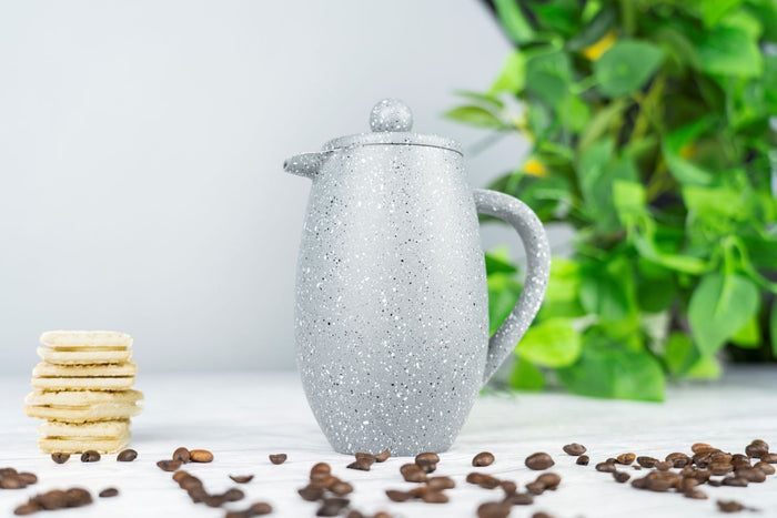 Grunwerg 8 Cup Bellied Cafetiere Grey Granite