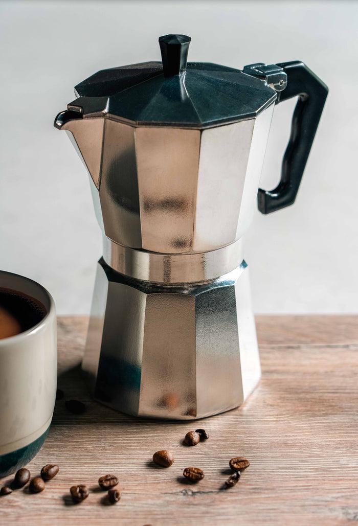 Grunwerg 9 Cup Espresso Coffee Maker Aluminium