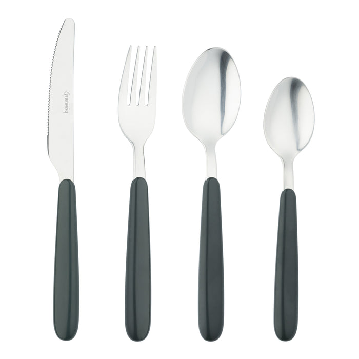 grunwerg Bistro 4311 24 Piece Cutlery Set Black