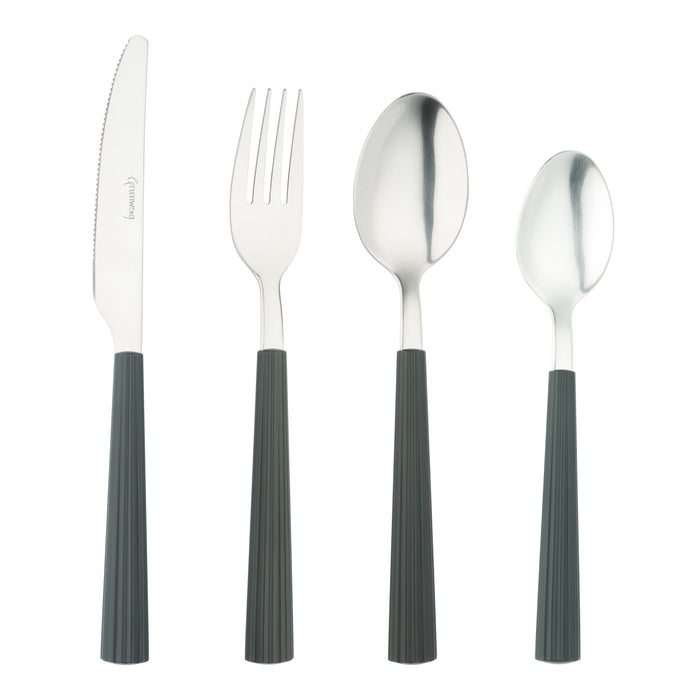 grunwerg Bistro 4312 16 Piece Cutlery Set Black