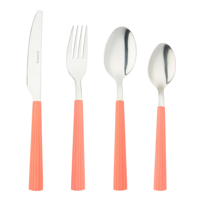 grunwerg Bistro 4312 16 Piece Cutlery Set Coral