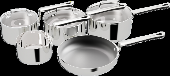 Grunwerg Commichef STACK Tri Ply 5 Piece Set