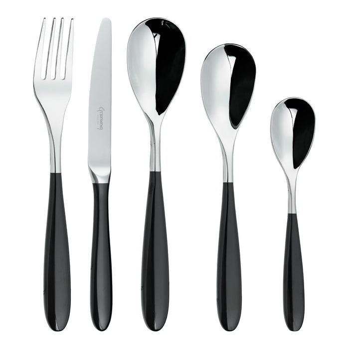 grunwerg Yin & Yang Black 26 Piece Cutlery Set