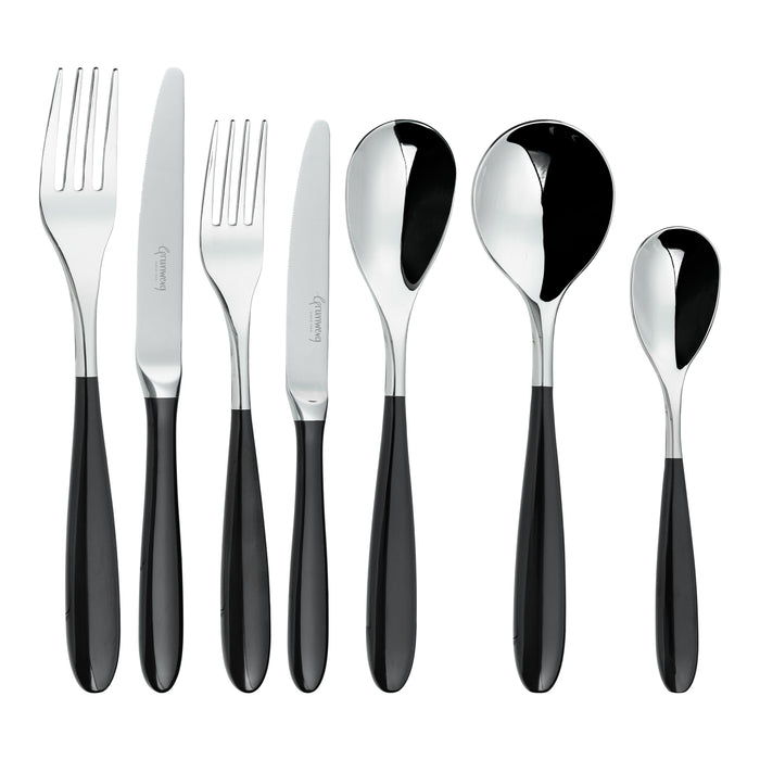 grunwerg Yin & Yang Black 42 Piece Cutlery Set
