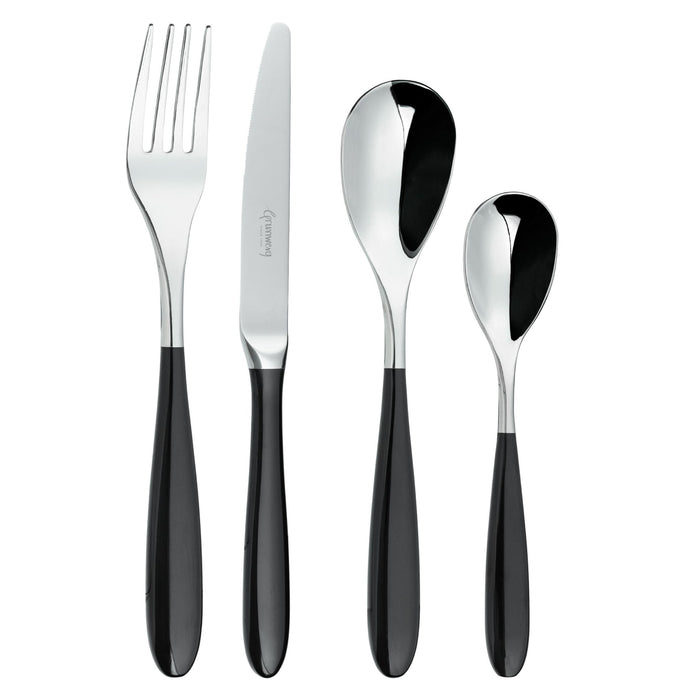 grunwerg Yin & Yang Black 8 Piece Cutlery Set