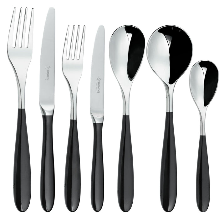 grunwerg Yin & Yang Black 84 Piece Cutlery Set