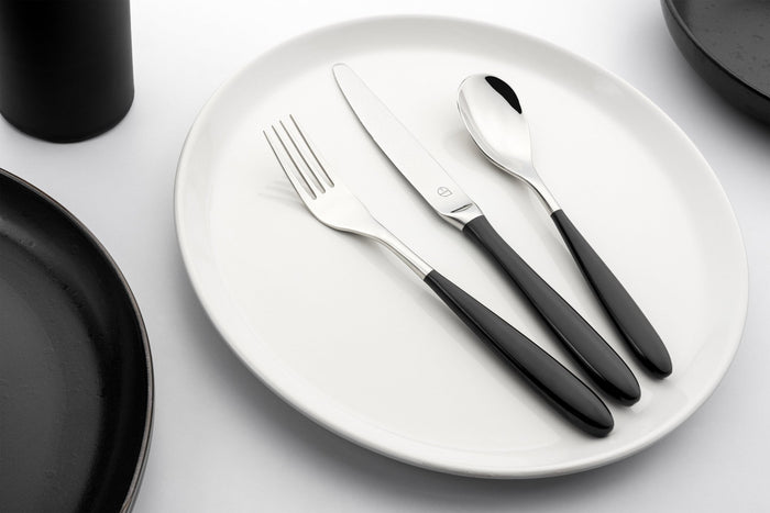 Grunwerg Yin & Yang Black Cutlery Sample Set