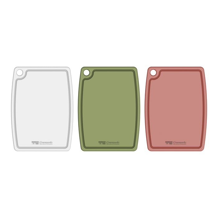 grunwerg RF Greenworks 3 Cutting Boards 37x28cm Red Green White