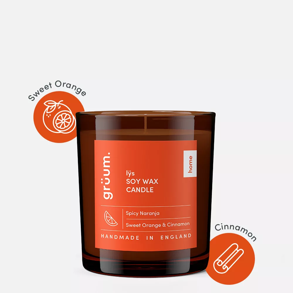 Grüum. Lÿs Soy Wax Candle – Spicy Naranja | 170g