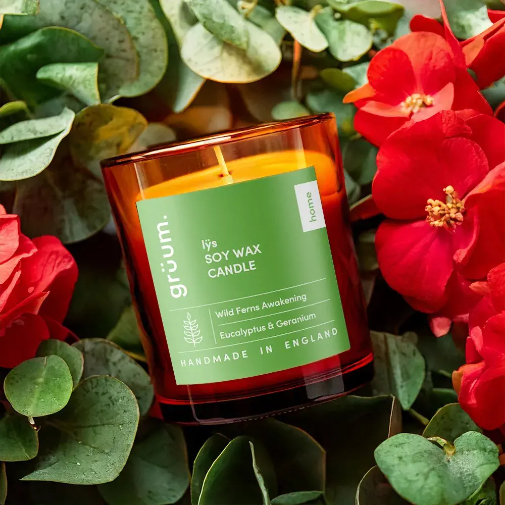 grüum. lÿs Soy Wax Candle – Wild Ferns Awakening | 170g