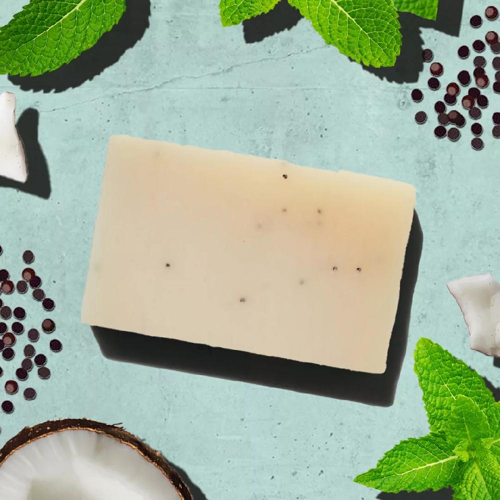 grüum. såpa Body Bar – Mint & Poppyseed | 95g