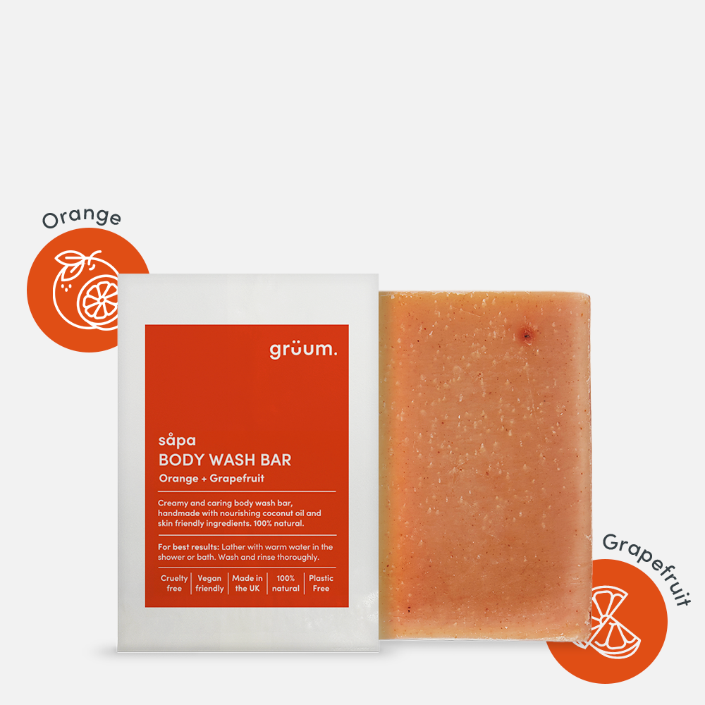 Grüum. Såpa Body Bar – Orange & Grapefruit | 95g