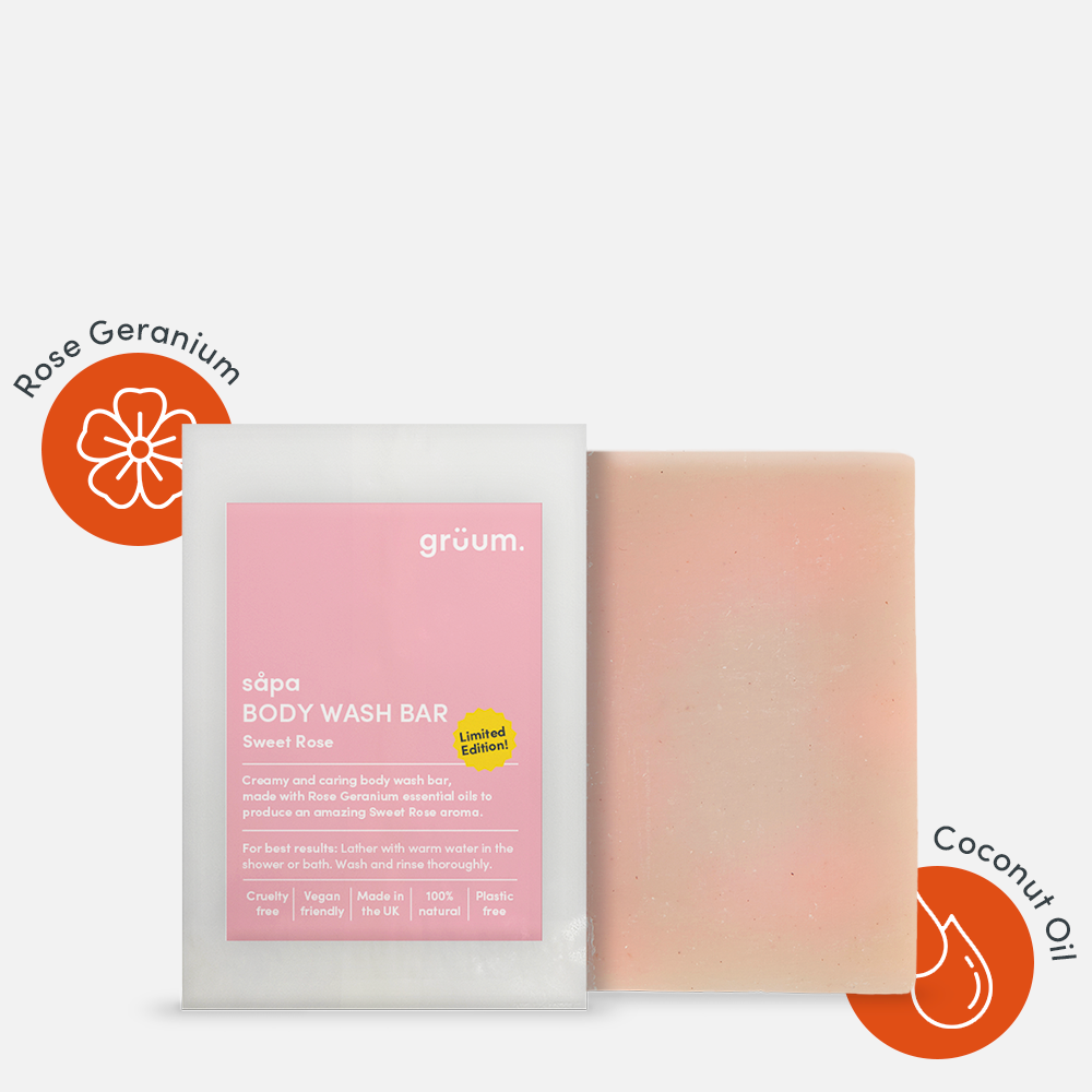 Grüum. Såpa Body Bar – Sweet Rose | 95g