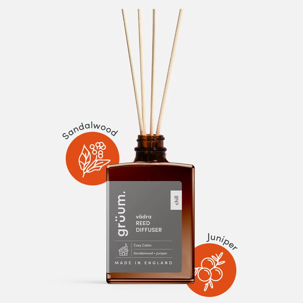 Grüum. Vädra Reed Diffuser Set – Cosy Cabin | 30ml