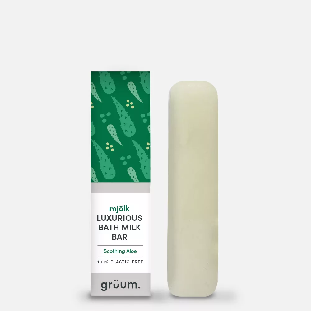 Grüum. Mjölk Luxurious Bath Milk Bar – Soothing Aloe | 20g