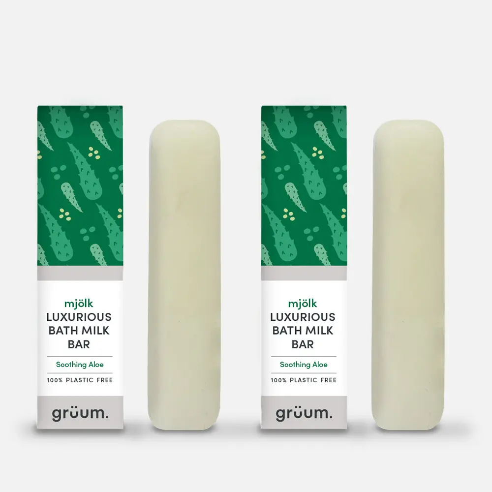 grüum. mjölk Luxurious Bath Milk Bar – Soothing Aloe | Twin Pack