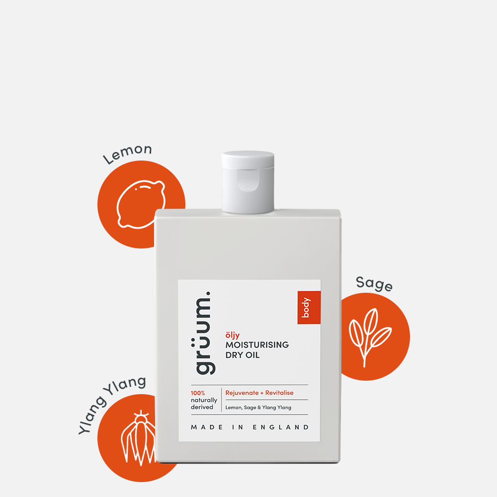 Grüum. öljy Moisturising Dry Oil – Rejuvenate & Revitalise | 100ml