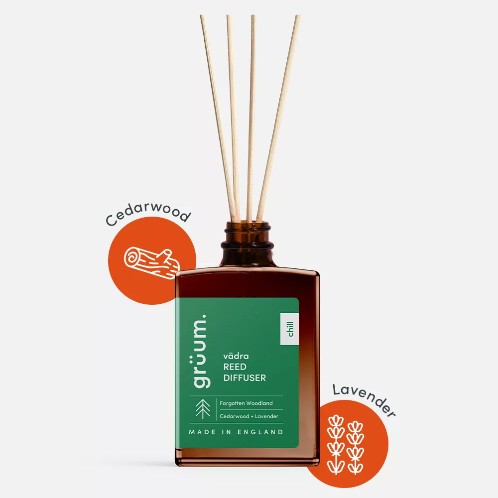 Grüum. Vädra Reed Diffuser Set – Forgotten Woodland | 30ml