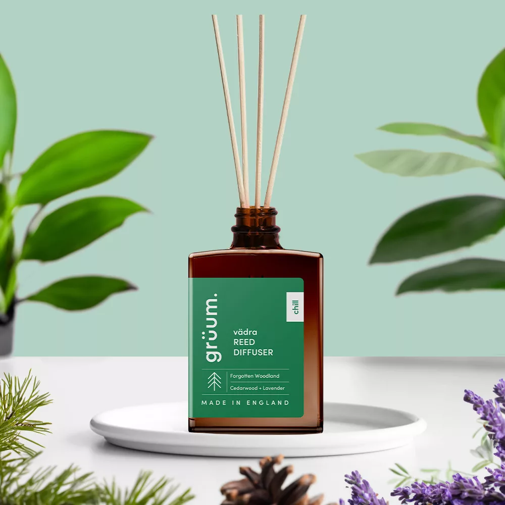grüum. vädra Reed Diffuser Set – Forgotten Woodland | 30ml