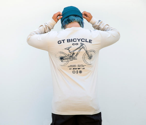 Gt Bicycles Fast Lines Long-Sleeve Tee Bone