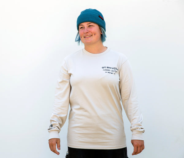 gt bicycles Fast Lines Long-Sleeve Tee Bone