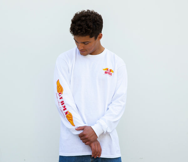gt bicycles Our Legends x GT Wings Long Sleeve Tee White