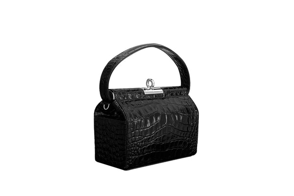 Gu_de Milky Bag - New Black (Croc Embossed)