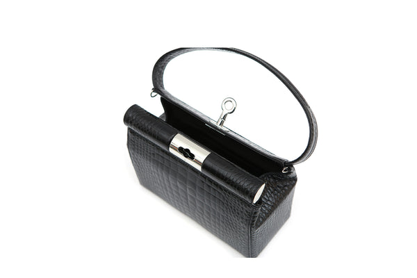 Gu_de Milky Bag - New Black (Croc Embossed)