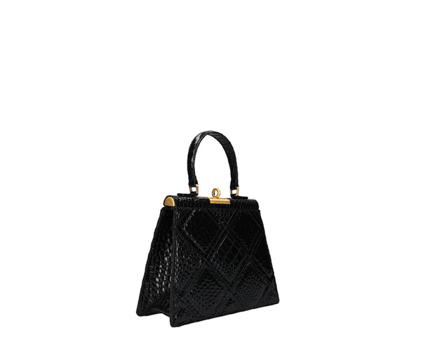 Gu_de Rose Bag - Black (Croc Embossed)