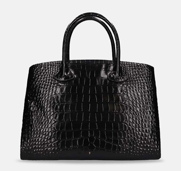 gu_de Rufos Bag - Black (Croc Embossed)