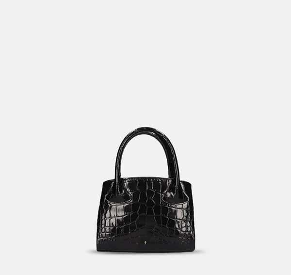gu_de Rufos S Bag - Black (Croc Embossed)
