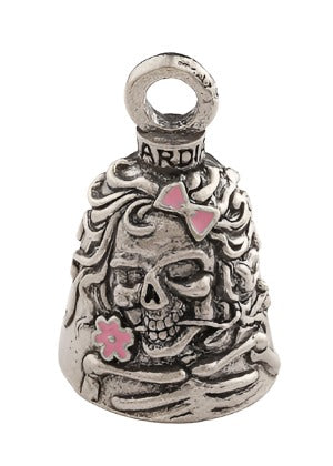 guardian bell Lady Skull Pink Enamel