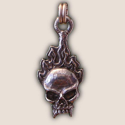 guardian bell ZP31 - Flaming Skull Zipper Pull