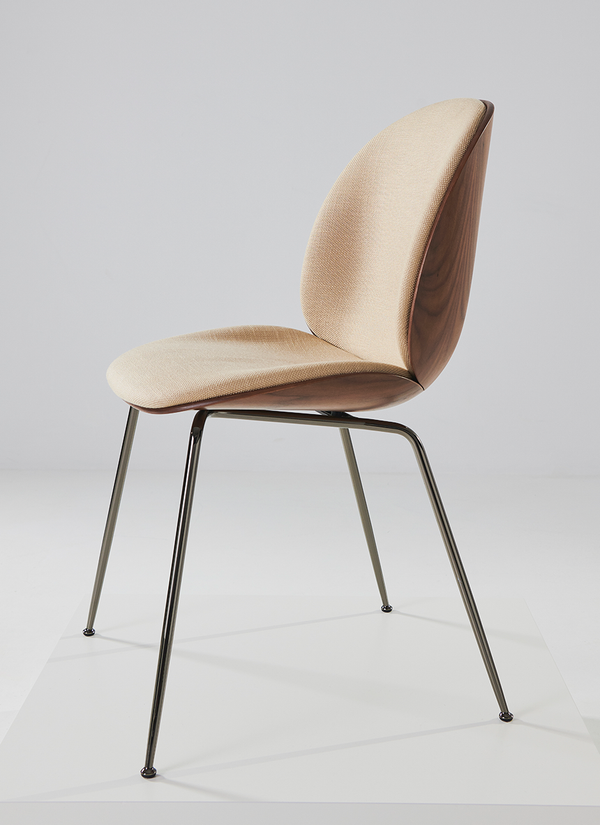 Gubi Beetle Dining Chair 3D Veneer - Front Upholstered
